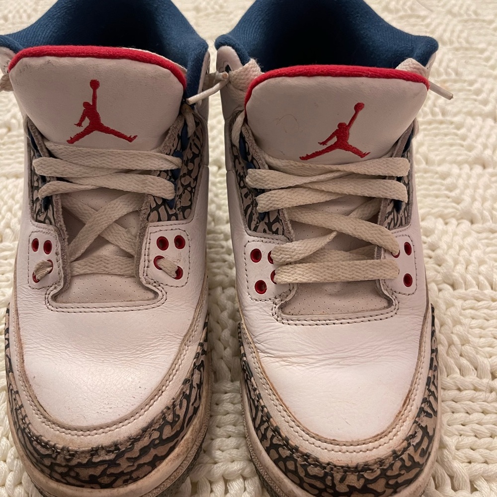 Jordan Kids' White and Red Sneakers